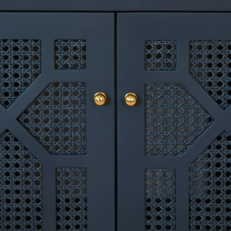 Vanity Brass Knobs - Schaffer Navy Blue Bath Vanity | Worlds Away Bathroom Vanities