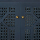 Vanity Brass Knobs - Schaffer Navy Blue Bath Vanity | Worlds Away Bathroom Vanities