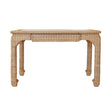 Desk Front View - Worlds Away Verra Rattan Desk at Fig Linens and Home