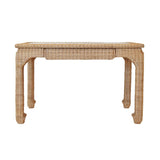 Desk Front View - Worlds Away Verra Rattan Desk at Fig Linens and Home