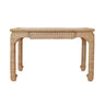 Desk Front View - Worlds Away Verra Rattan Desk at Fig Linens and Home