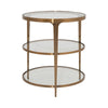 Worlds Away Vienna Three Tier Side Table | Antique Brass and Glass at Fig Linens and Home