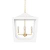 Wimble White Pagoda Lantern with Gold Leaf by Worlds Away | Pendant Lighting 1