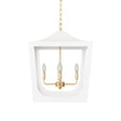 Wimble White Pagoda Lantern with Gold Leaf by Worlds Away | Pendant Lighting 1