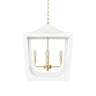 Wimble White Pagoda Lantern with Gold Leaf by Worlds Away | Pendant Lighting 1
