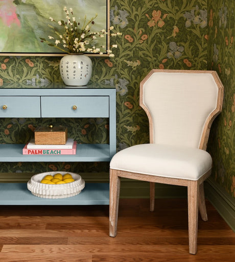 Tally Cerused Oak Dining Chair | Worlds Away Seating at Fig Linens and Home - Lifestyle 1