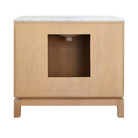 Bath Vanity Back View - Worlds Away Bixby Cerused Oak Bathroom Vanities at Fig Linens and Home