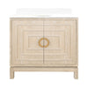 Bath Vanity Front View - Worlds Away Bixby Cerused Oak Bathroom Vanities at Fig Linens and Home