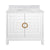 Bath Vanity Front View - Bixby White Bath Vanity - Worlds Away Vanities at Fig Linens and Home