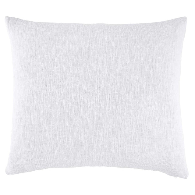 John Robshaw Woven White King Euro Pillow Sham - 30" x 34" King Euro Sham White at FIG LINENS AND HOME - 1