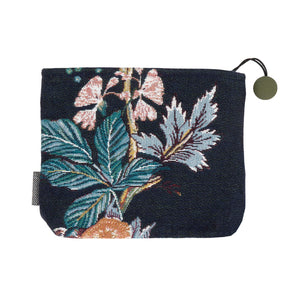 Yves Delorme Golestan Nuit Tote by Iosis | Cosmetic Bag with Florals and Leaves on Reverse Side