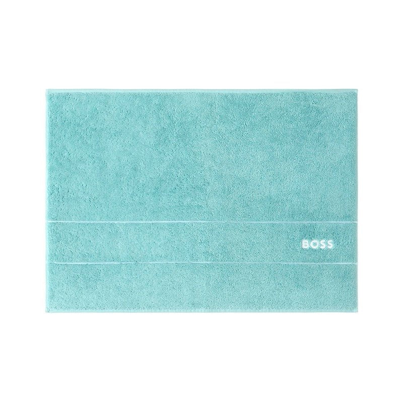 Yves Delorme Plain Aruba Blue Tub Mat by Hugo Boss Home - Bath Mat 20 x 28 Plain Aruba Blue at FIG LINENS AND HOME - 2