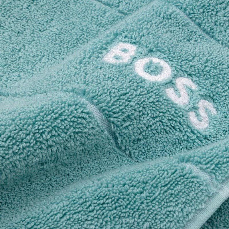 Yves Delorme Plain Aruba Blue Tub Mat by Hugo Boss Home - Bath Mat 20 x 28 Plain Aruba Blue at FIG LINENS AND HOME - 3