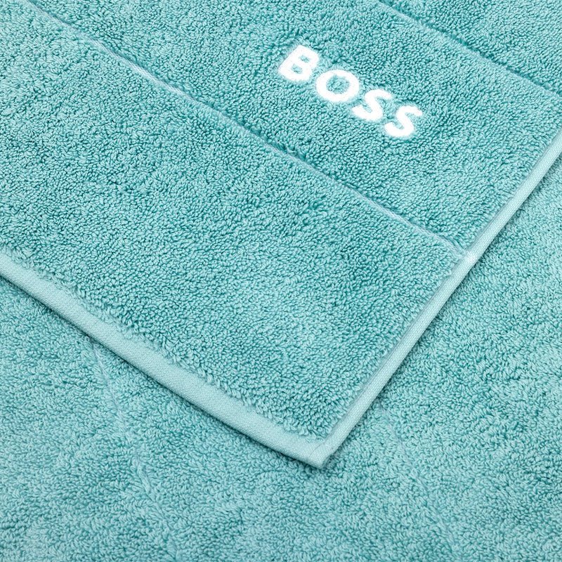 Yves Delorme Plain Aruba Blue Tub Mat by Hugo Boss Home - Bath Mat 20 x 28 Plain Aruba Blue at FIG LINENS AND HOME - 4