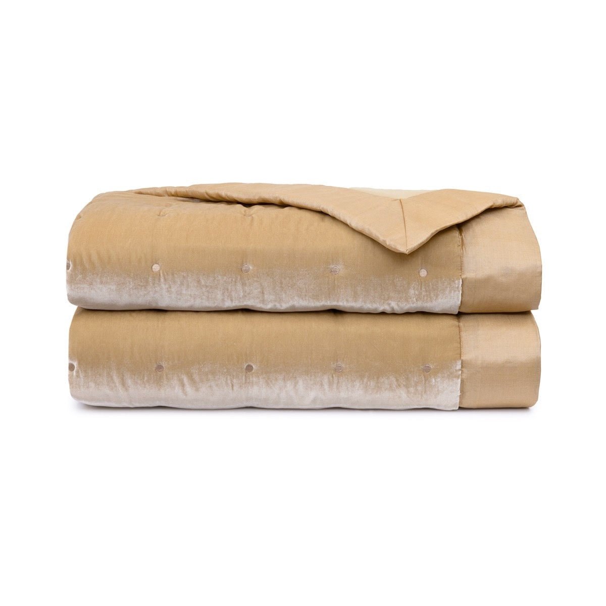 Cocon Dune Coverlet by Yves Delorme | Silk Bedding at Fig Linens and Home shown on White Background