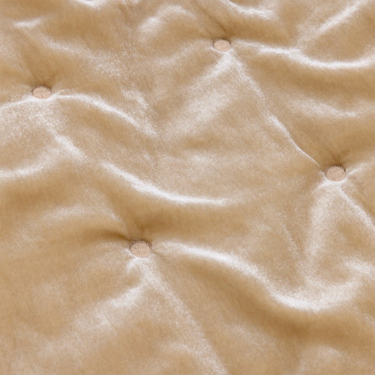 Detail of Silky Quilt - Cocon Dune Coverlet | Yves Delorme at Fig LInens and Home