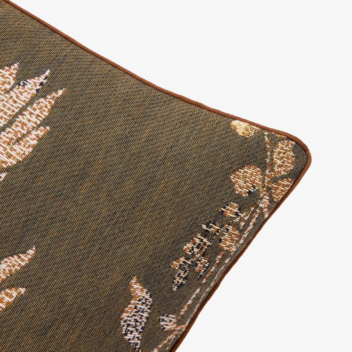 Yves Delorme Ophelia Kaki Decorative Pillow at Fig Linens and Home Tapestry Detail