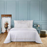 Yves Delorme Athena Dune Bedding - Organic Cotton Percale White Duvet Covers and Sheets