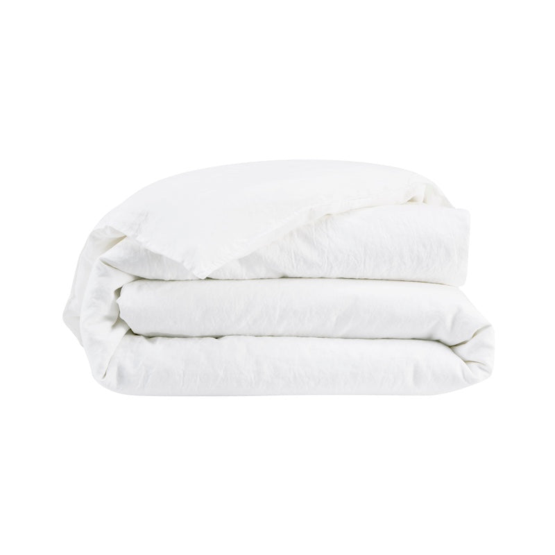 Duvet Cover - Yves Delorme Originel Blanc White 100% Linen Bedding at Fig Linens and Home