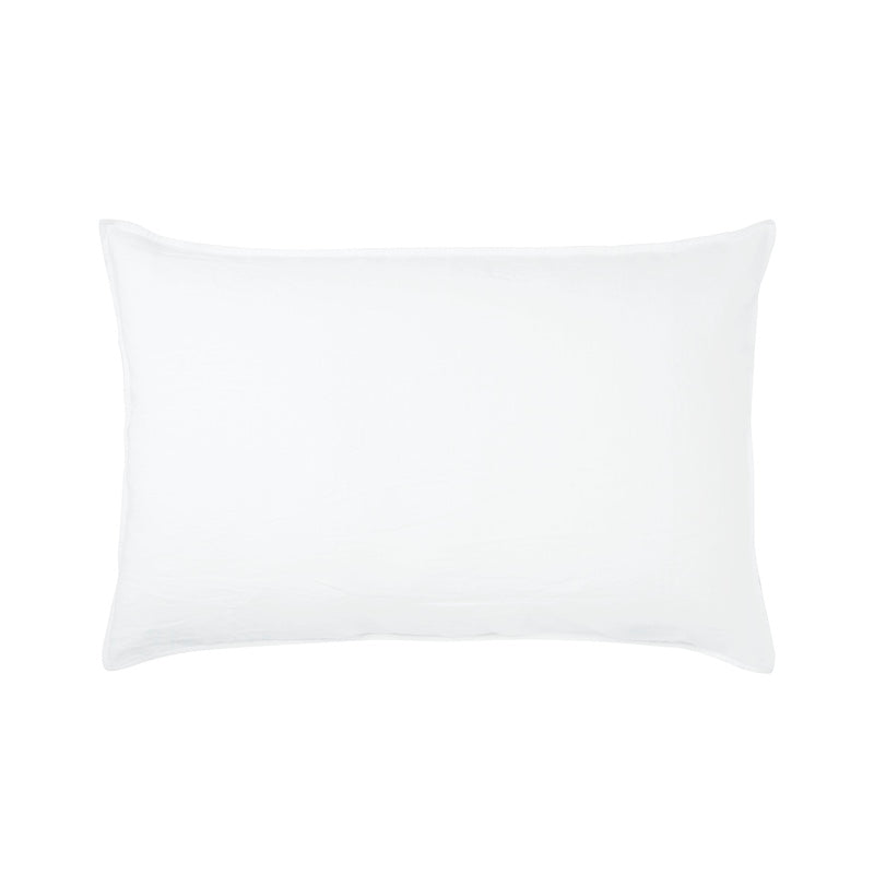 Pillow Sham - Yves Delorme Originel Blanc White 100% Linen Bedding at Fig Linens and Home