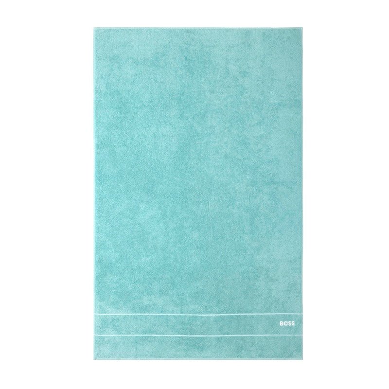 Bath Towel - Yves Delorme Plain Aruba Blue Towel by Hugo Boss Home - Fig Linens and Home