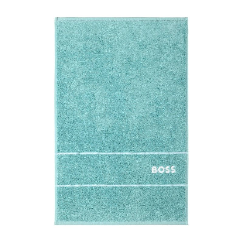 Hand Towel - Yves Delorme Plain Aruba Blue Towel by Hugo Boss Home - Fig Linens and Home