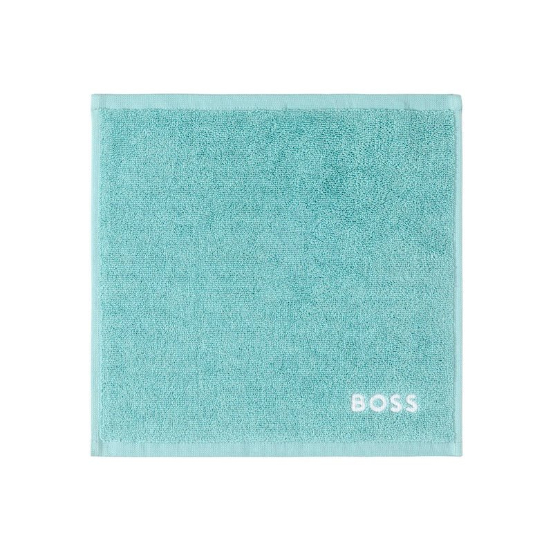Wash Cloth - Yves Delorme Plain Aruba Blue Towel by Hugo Boss Home - Fig Linens and Home