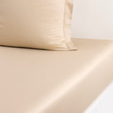 Deep Pocket Fitted Sheet - Yves Delorme Triomphe Bedding in Dune at Fig Linens and Home