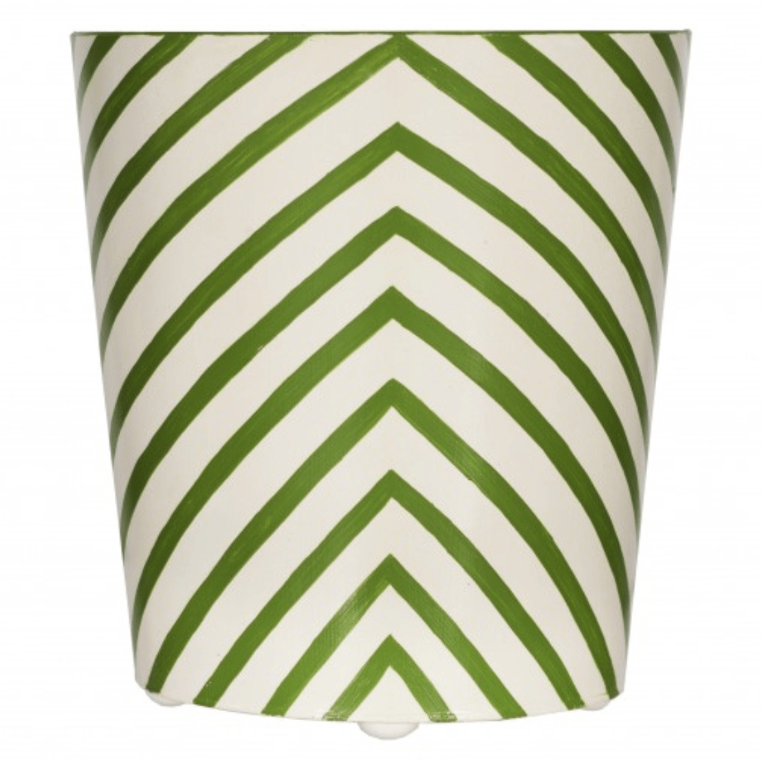 Zebra Oval Wastebasket in Green - Shop Bath Accessories at Fig Linens