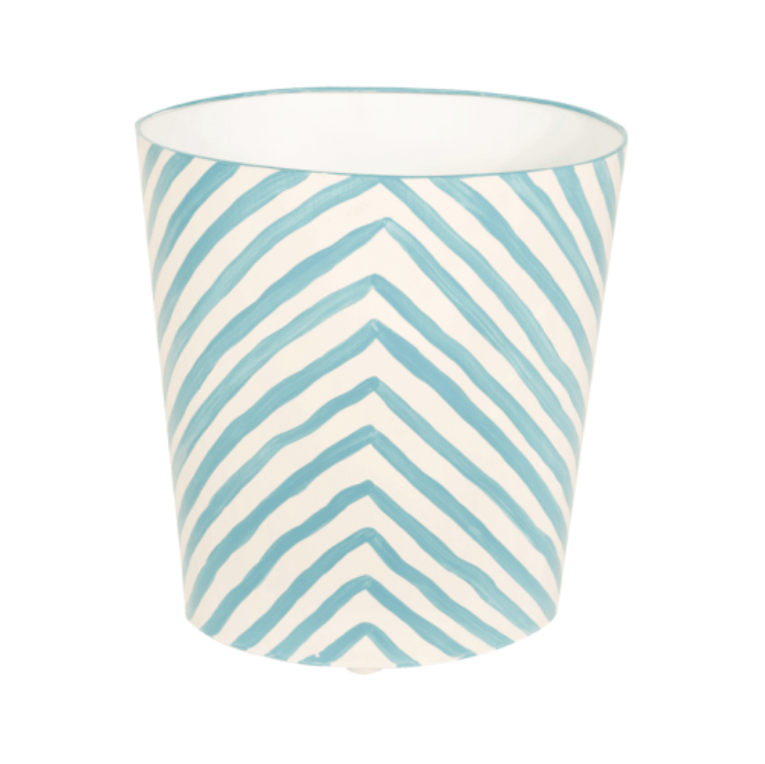 Zebra Oval Wastebasket in Turquoise - Shop Bath Accessories