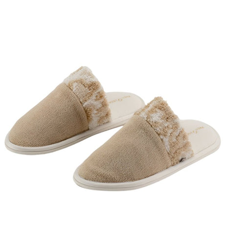 Slippers - Abyss Sauvage Slide-Style Slippers in Sand 714 at Fig Linens and Home 2