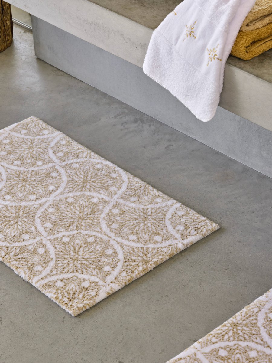Alambra Bath Rug 23X39 SAND 714 | Abyss Habidecor at Fig Linens and Home - Lifestyle 6