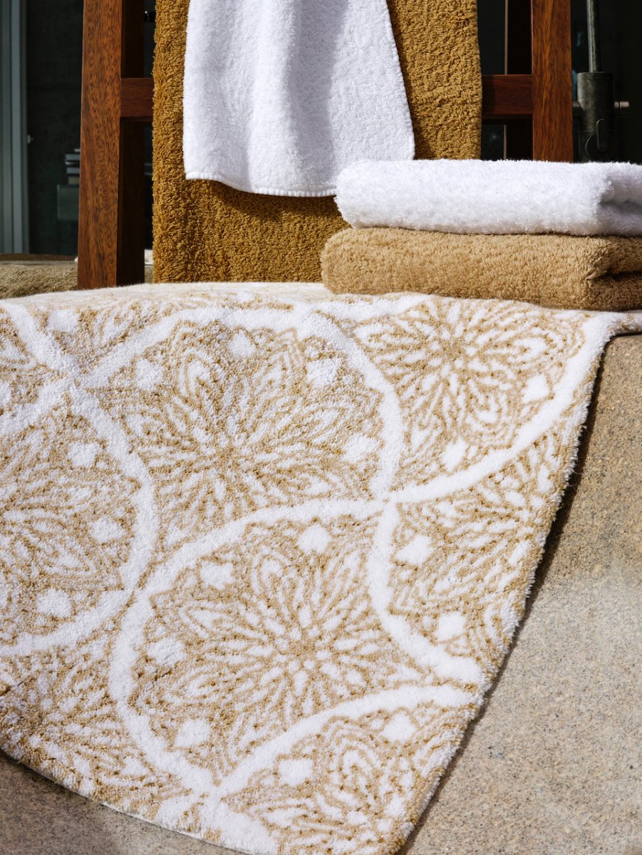 Alambra Bath Rug 23X39 SAND 714 | Abyss Habidecor at Fig Linens and Home - Lifestyle 2