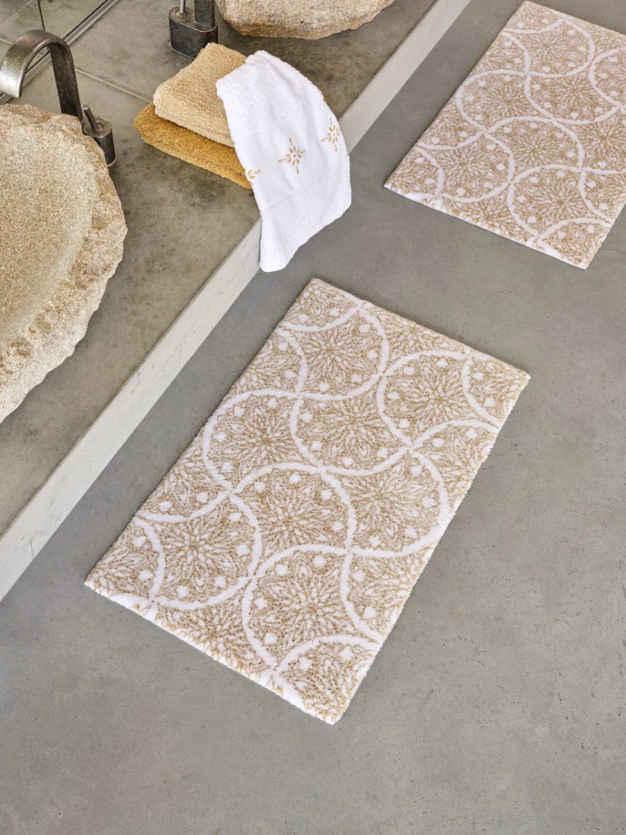 Alambra Bath Rug 23X39 SAND 714 | Abyss Habidecor at Fig Linens and Home - Lifestyle 4