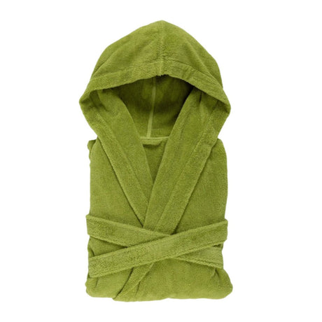 Abyss Alex Bathrobe Happy Apple Green 165 - Hooded Luxury Robe at Fig Linens and Home