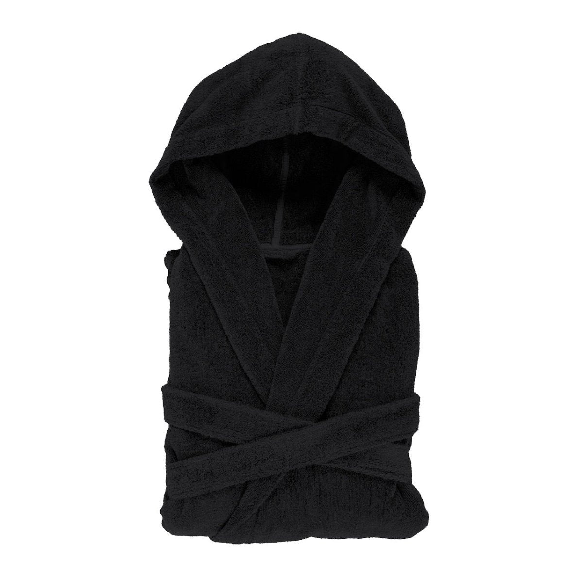 Abyss Alex Bathrobe Black 990 - Hooded Luxury Robe at Fig Linens and Home