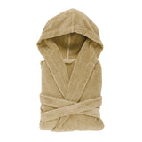 Abyss Habidecor Alex Bathrobe Hooded shown on Man White 100 Lifestyle Figlinensandhome 2