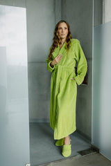 Abyss Alex Bathrobe Powder Blue 330 - Hooded Luxury Robe at Fig Linens and Home