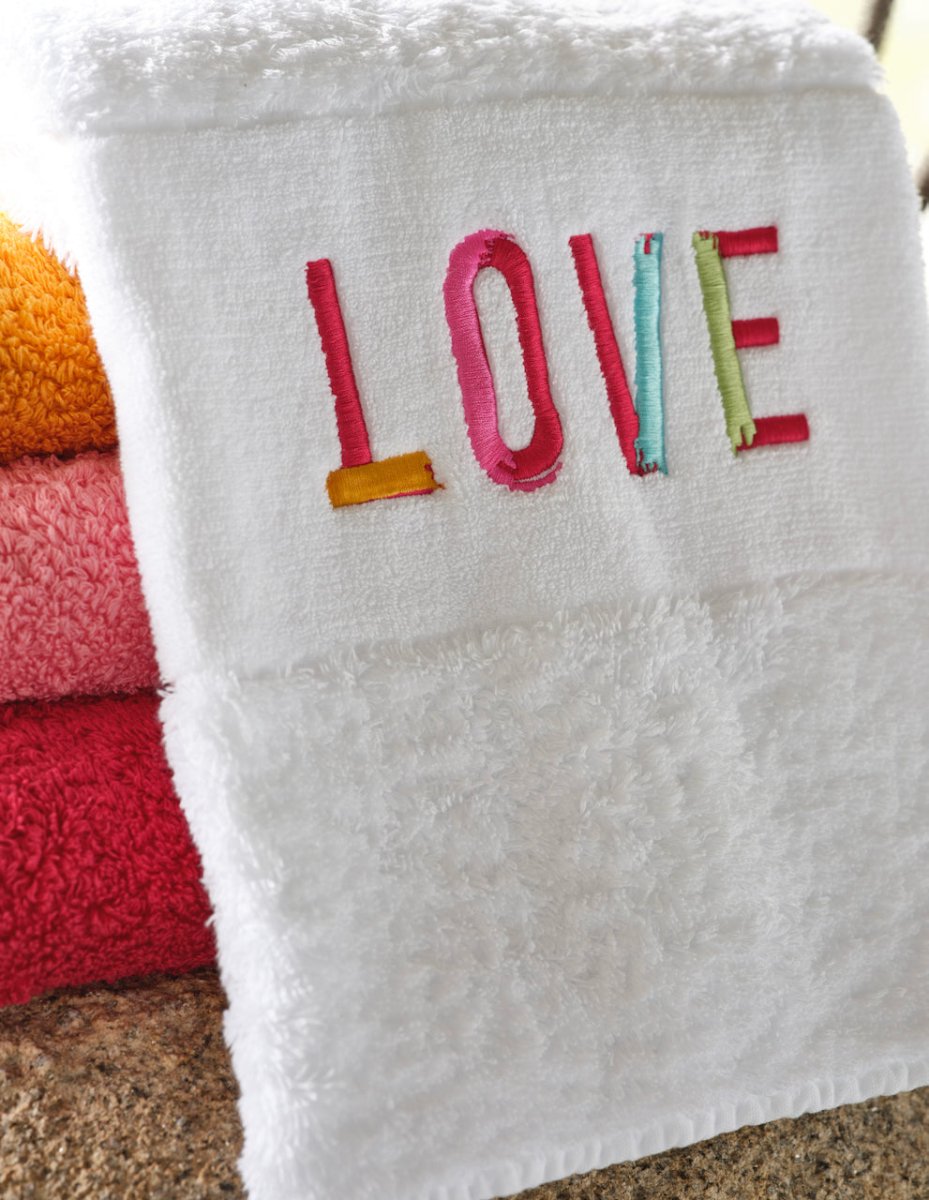 Amore Towels Viva Magenta 579 | Habidecor Abyss Towels at Fig Linens and Home - View 2