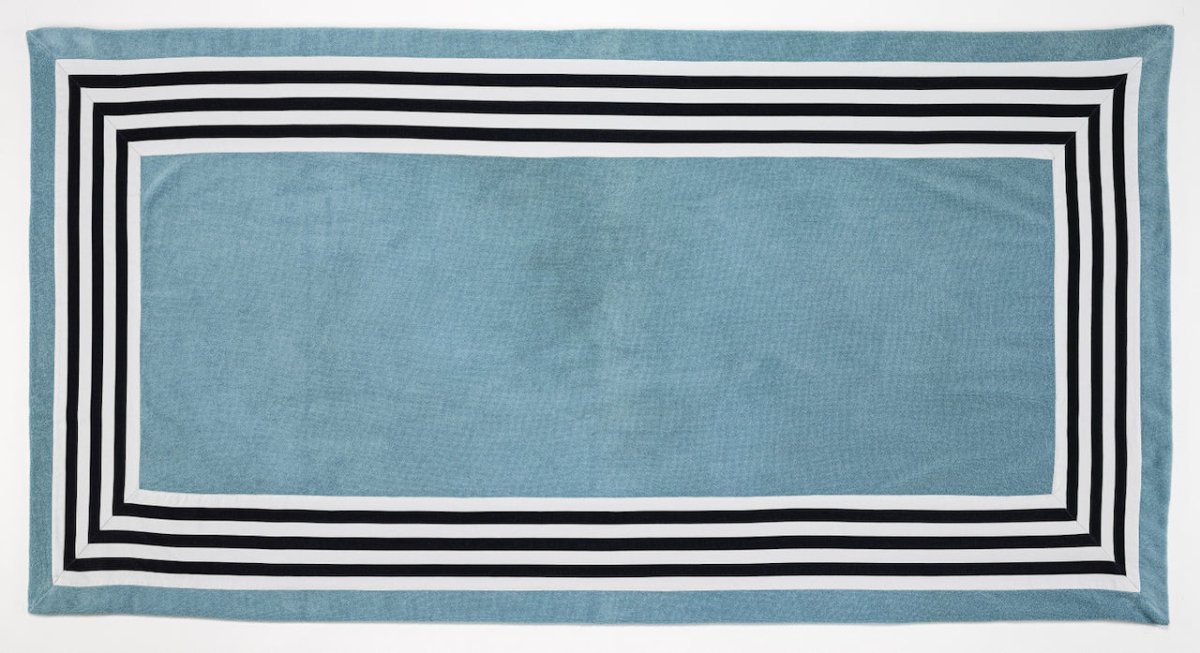 Abyss Cannes Beach Towel in Atlantic 309 at Fig Linens and Home - Pool Towel View 3