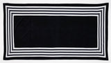 Abyss Cannes Beach Towel in Black 990 at Fig Linens and Home - Pool Towel View 2