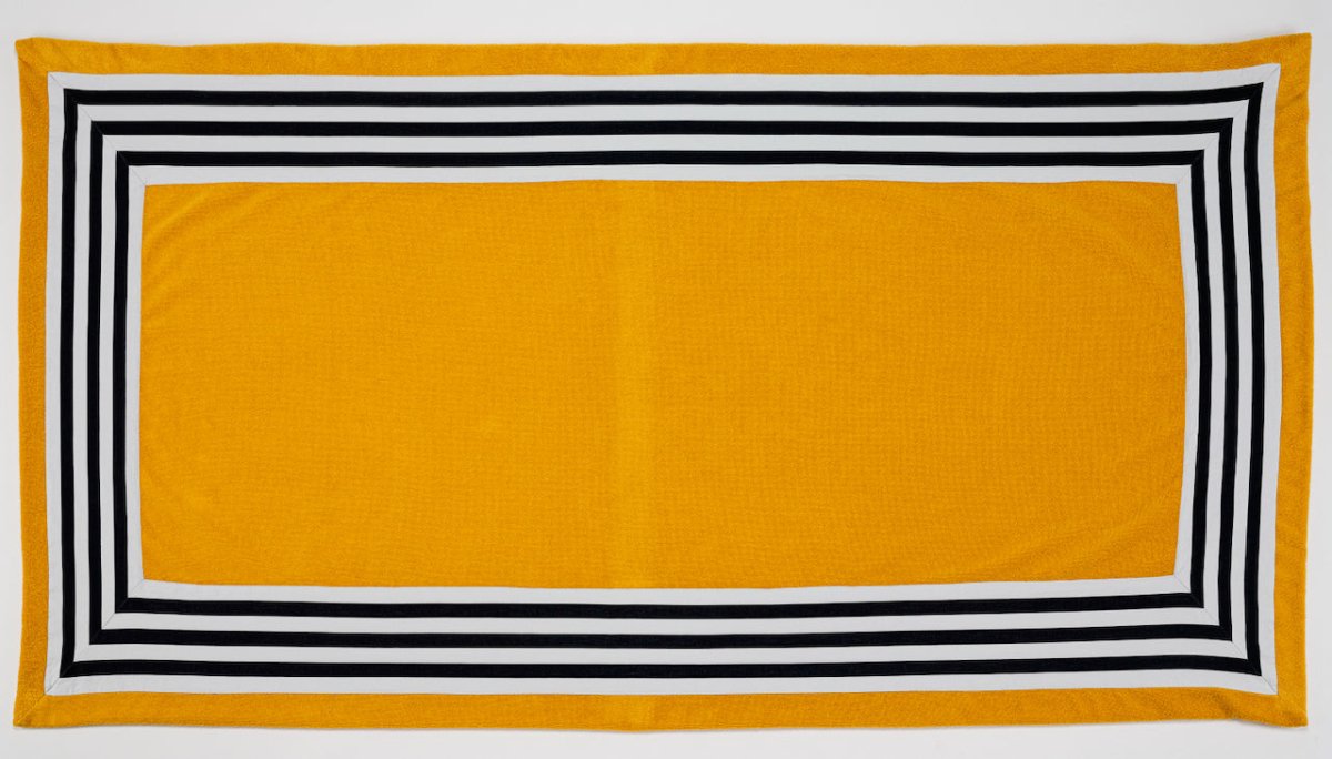 Abyss Cannes Beach Towel in Curcuma Yellow 870 at Fig Linens and Home - Pool Towel View 2
