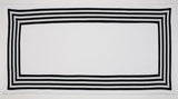 Abyss Cannes Beach Towel in White 100 at Fig Linens and Home - Pool Towel View 2