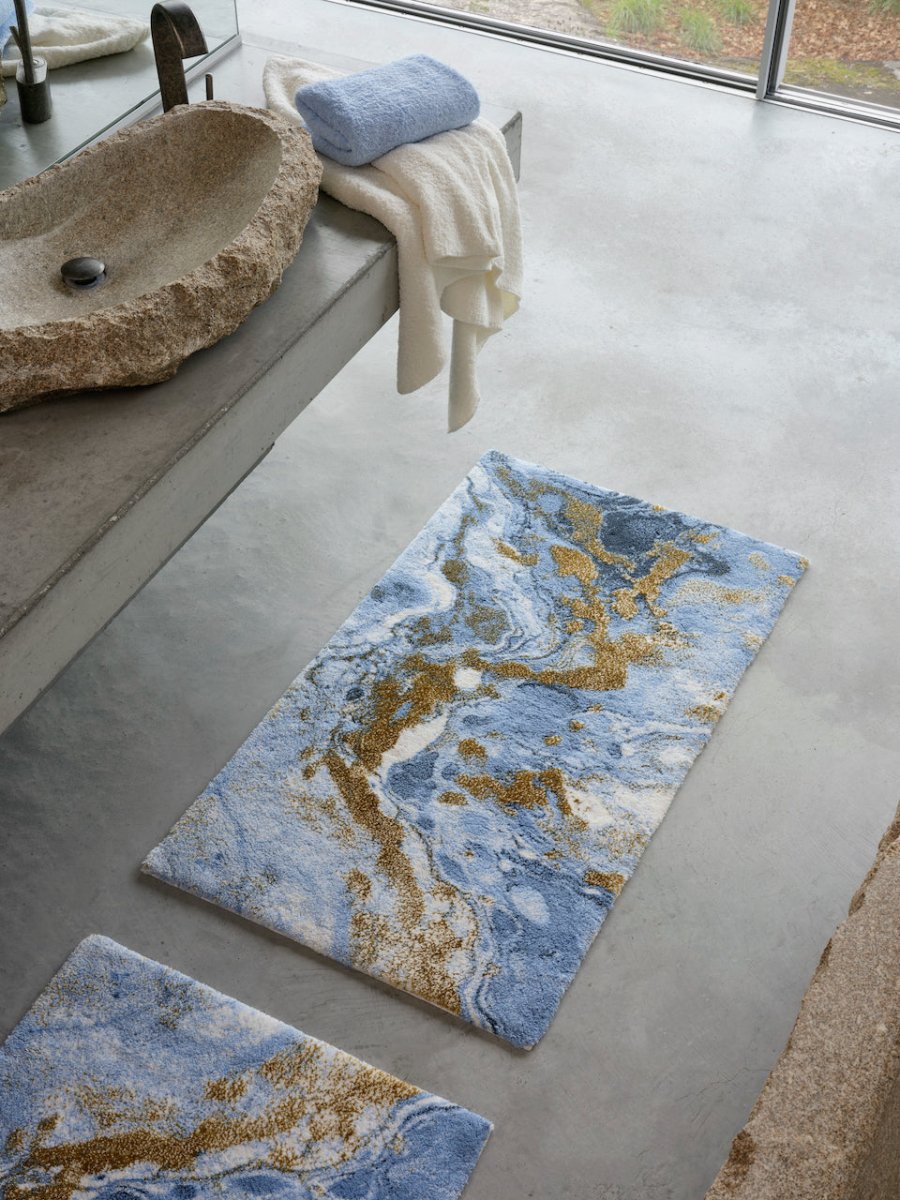 Dandy Bath Rug 27X47 Powder Blue 330 by Abyss Habidecor at Fig Linens and Home - Lifestyle 2