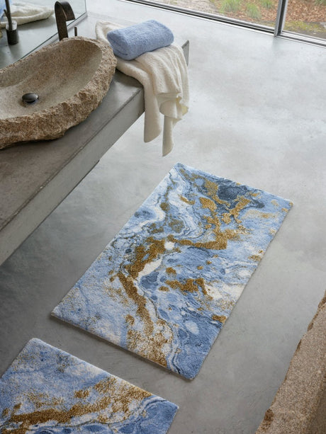 Dandy Bath Rug 27X47 Powder Blue 330 by Abyss Habidecor at Fig Linens and Home - Lifestyle 2