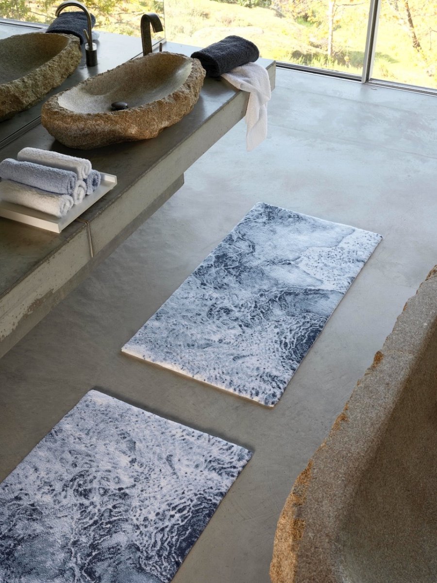 Abyss Habidecor Nazare Denim 307 Blue Bath Rug | Luxury Bathroom Rugs at Fig Linens and Home 2