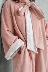 Palacio Bathrobe in Rosette 515 | Abyss Robes at Fig Linens and Home - Lifestyle View 5