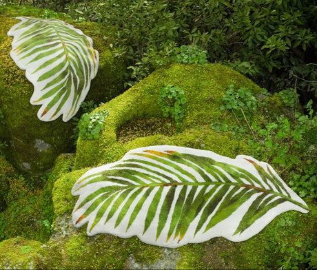 Abyss Habidecor Rug -Palm Frond Floor Rug Apple Green 165 -Bathroom Mat - Fig Linens & Home Detail 2