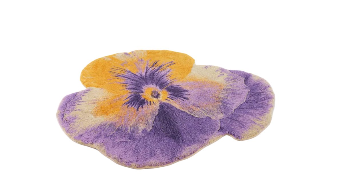 Pansy Bath Rug 35X39 Curcuma 870 by Abyss Habidecor at Fig Linens and Home - View 12