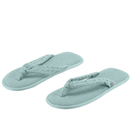 Slippers - Abyss Habidecor Sandal Style Slippers at Fig Linens and Home - View 2 - Ice 235